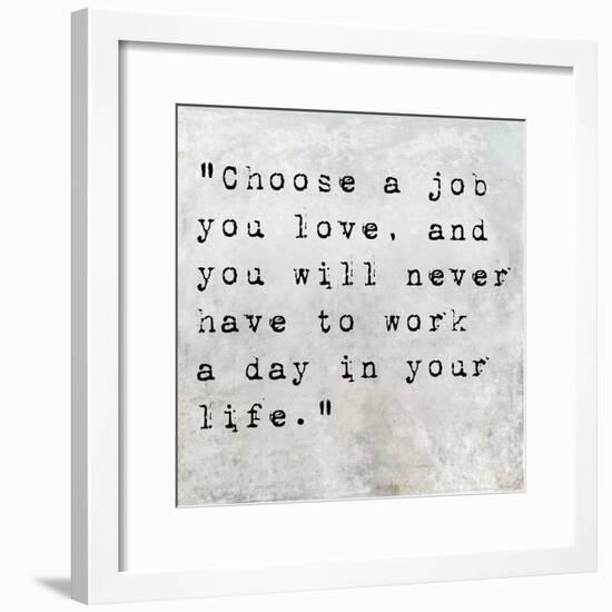 Inspirational Quote By Confucius On Earthy Background-nagib-Framed Premium Giclee Print