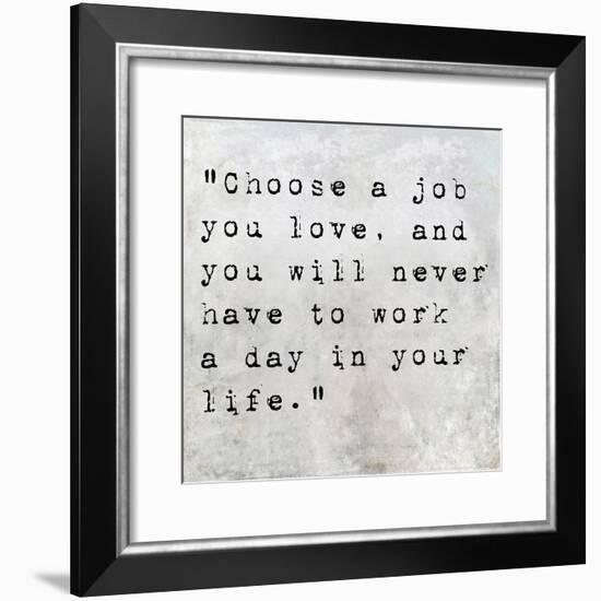 Inspirational Quote By Confucius On Earthy Background-nagib-Framed Premium Giclee Print