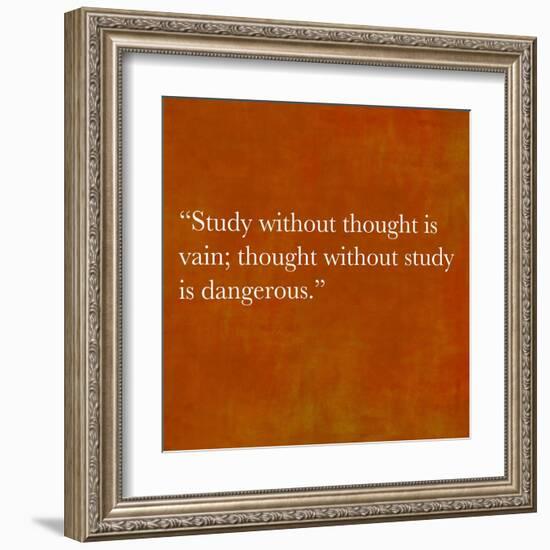 Inspirational Quote By Confucius On Earthy Background-nagib-Framed Art Print