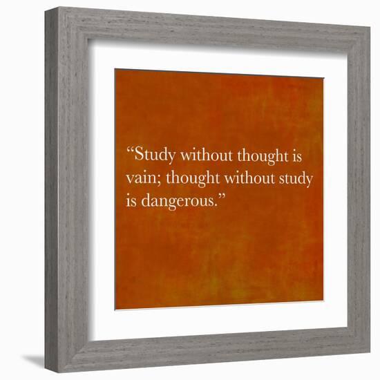 Inspirational Quote By Confucius On Earthy Background-nagib-Framed Art Print