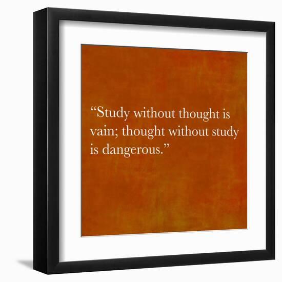 Inspirational Quote By Confucius On Earthy Background-nagib-Framed Art Print