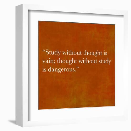 Inspirational Quote By Confucius On Earthy Background-nagib-Framed Art Print