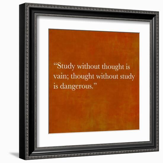 Inspirational Quote By Confucius On Earthy Background-nagib-Framed Art Print