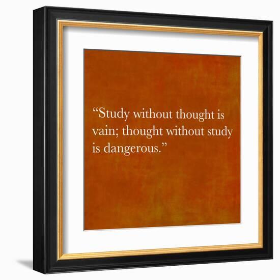 Inspirational Quote By Confucius On Earthy Background-nagib-Framed Art Print