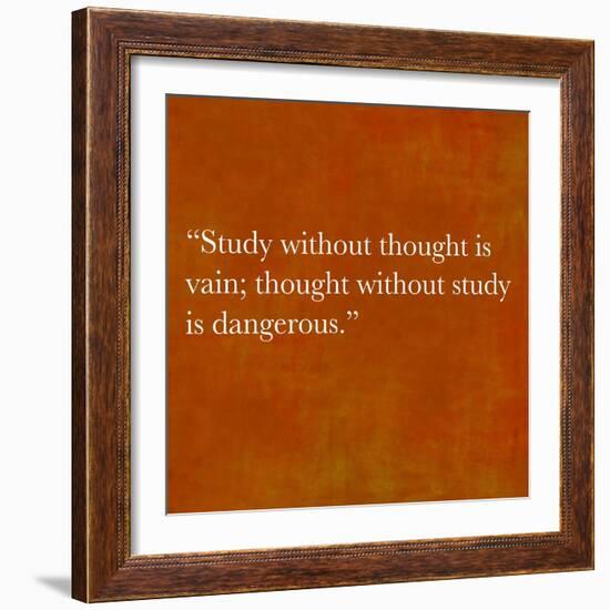 Inspirational Quote By Confucius On Earthy Background-nagib-Framed Art Print