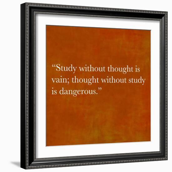 Inspirational Quote By Confucius On Earthy Background-nagib-Framed Art Print