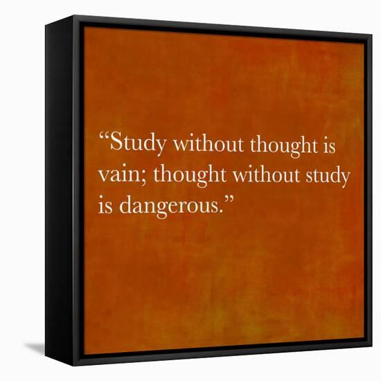 Inspirational Quote By Confucius On Earthy Background-nagib-Framed Stretched Canvas