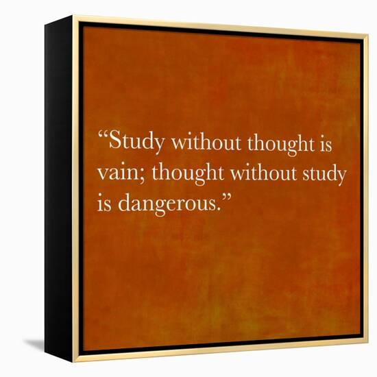 Inspirational Quote By Confucius On Earthy Background-nagib-Framed Stretched Canvas