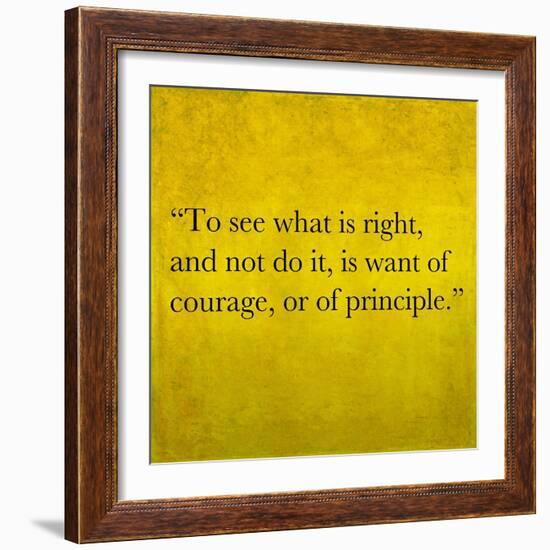 Inspirational Quote By Confucius On Earthy Background-nagib-Framed Art Print