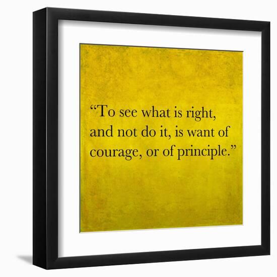 Inspirational Quote By Confucius On Earthy Background-nagib-Framed Art Print