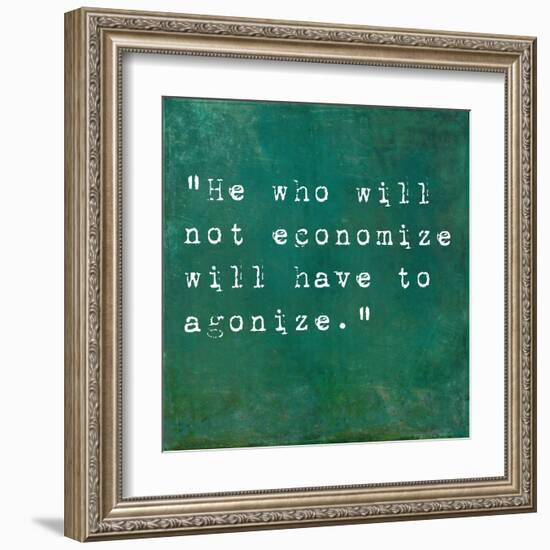 Inspirational Quote By Confucius On Earthy Background-nagib-Framed Art Print