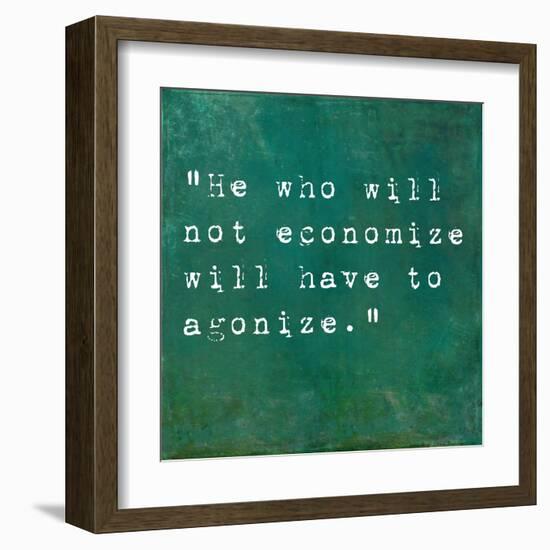 Inspirational Quote By Confucius On Earthy Background-nagib-Framed Art Print