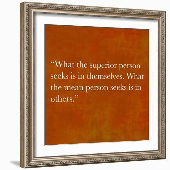 Inspirational Quote By Confucius On Earthy Background-nagib-Framed Art Print