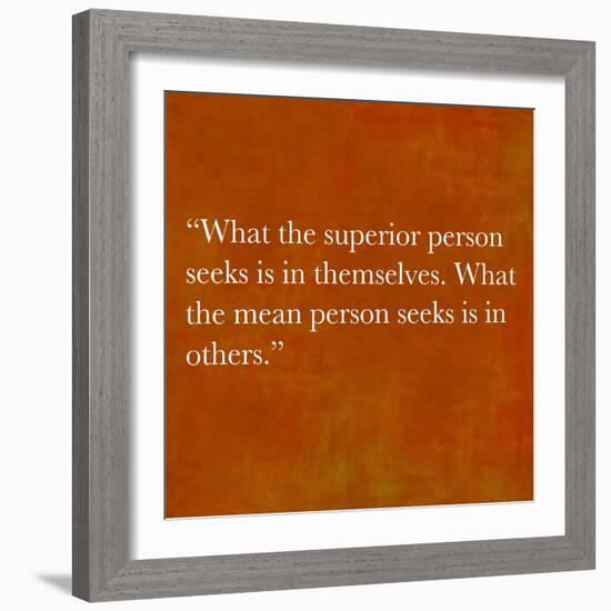 Inspirational Quote By Confucius On Earthy Background-nagib-Framed Art Print