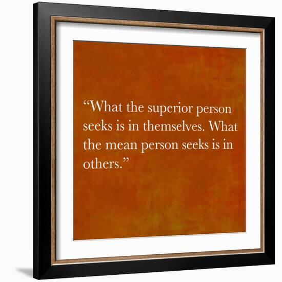 Inspirational Quote By Confucius On Earthy Background-nagib-Framed Art Print