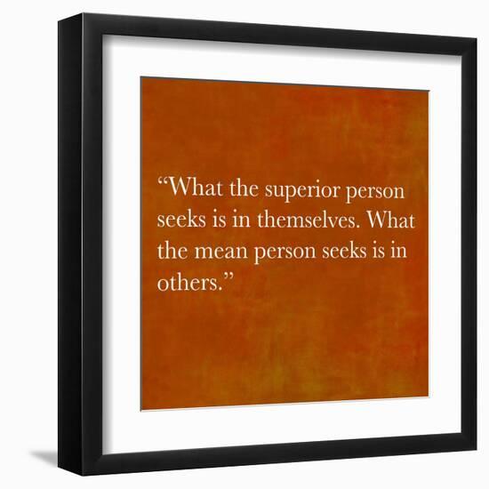 Inspirational Quote By Confucius On Earthy Background-nagib-Framed Art Print