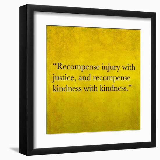 Inspirational Quote By Confucius On Earthy Background-nagib-Framed Art Print