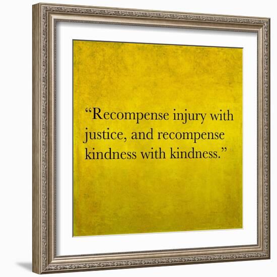 Inspirational Quote By Confucius On Earthy Background-nagib-Framed Art Print