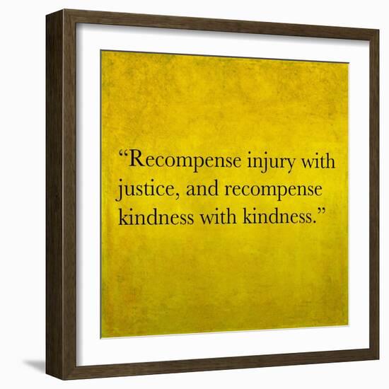 Inspirational Quote By Confucius On Earthy Background-nagib-Framed Art Print