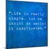 Inspirational Quote By Confucius On Earthy Background-nagib-Mounted Art Print