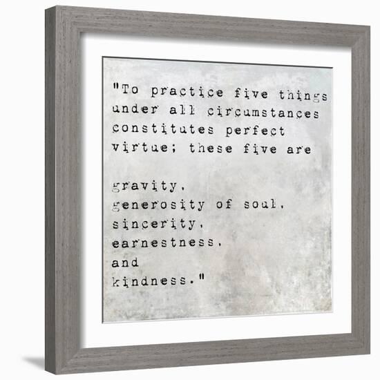 Inspirational Quote By Confucius On Earthy Background-nagib-Framed Art Print