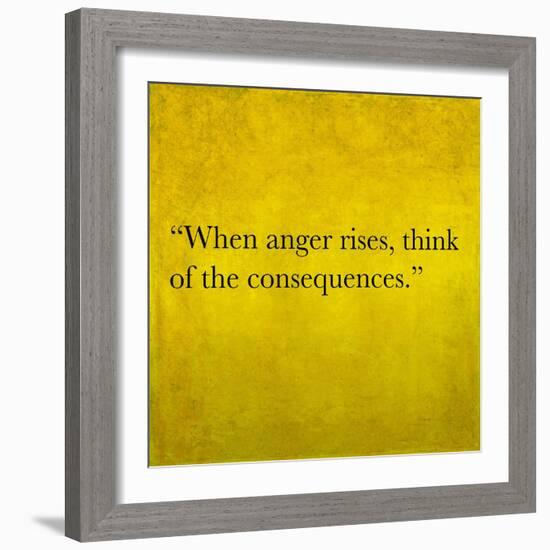 Inspirational Quote By Confucius On Earthy Background-nagib-Framed Art Print