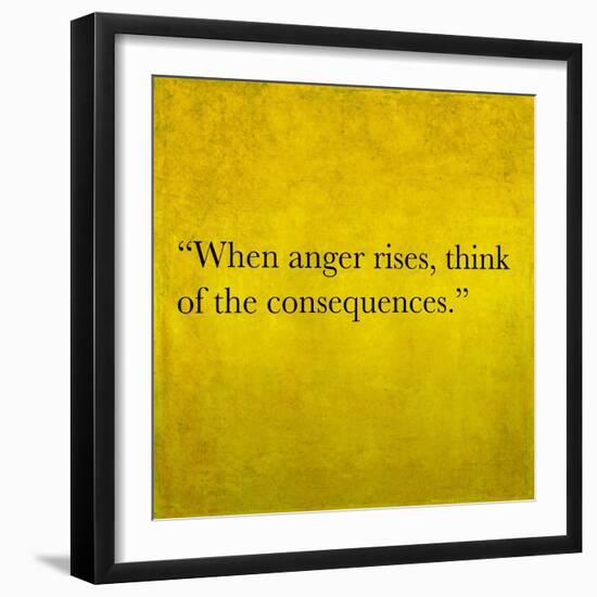 Inspirational Quote By Confucius On Earthy Background-nagib-Framed Art Print