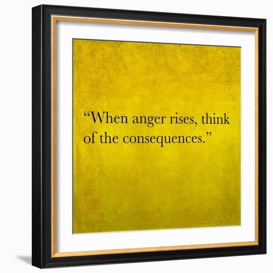 Inspirational Quote By Confucius On Earthy Background-nagib-Framed Art Print