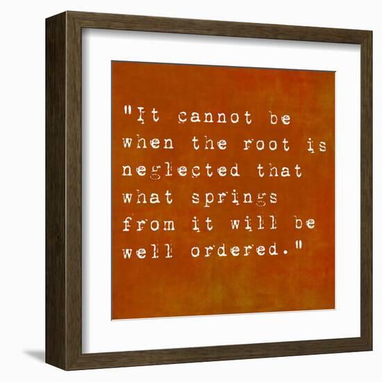 Inspirational Quote By Confucius On Earthy Background-nagib-Framed Art Print