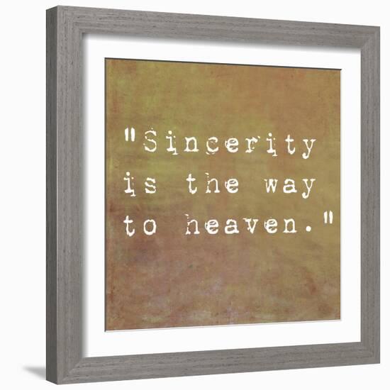 Inspirational Quote By Confucius On Earthy Background-nagib-Framed Art Print