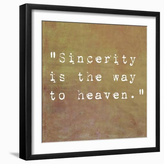 Inspirational Quote By Confucius On Earthy Background-nagib-Framed Art Print