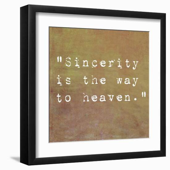 Inspirational Quote By Confucius On Earthy Background-nagib-Framed Art Print