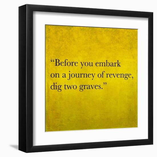 Inspirational Quote By Confucius On Earthy Background-nagib-Framed Art Print