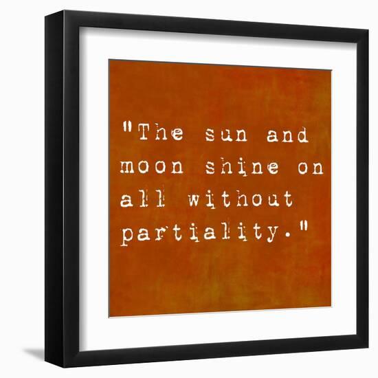 Inspirational Quote By Confucius On Earthy Background-nagib-Framed Art Print