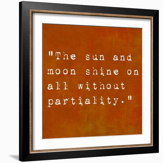 Inspirational Quote By Confucius On Earthy Background-nagib-Framed Art Print