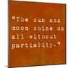 Inspirational Quote By Confucius On Earthy Background-nagib-Mounted Art Print