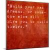 Inspirational Quote By Farrah Gray On Earthy Red Background-nagib-Mounted Art Print