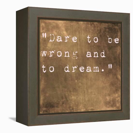 Inspirational Quote By Friedrich Von Schiller On Earthy Brown Background-nagib-Framed Stretched Canvas