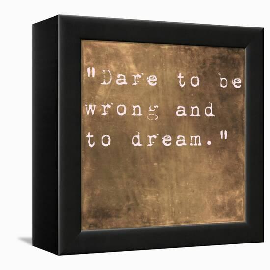 Inspirational Quote By Friedrich Von Schiller On Earthy Brown Background-nagib-Framed Stretched Canvas