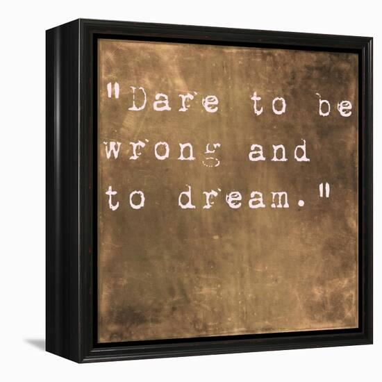 Inspirational Quote By Friedrich Von Schiller On Earthy Brown Background-nagib-Framed Stretched Canvas