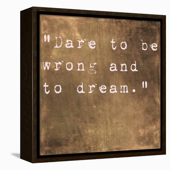 Inspirational Quote By Friedrich Von Schiller On Earthy Brown Background-nagib-Framed Stretched Canvas