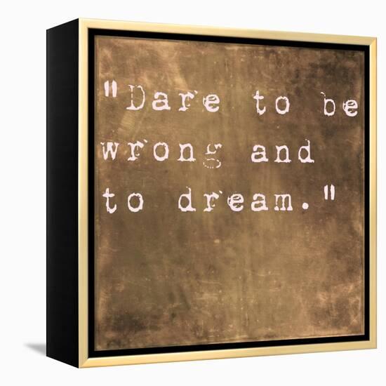 Inspirational Quote By Friedrich Von Schiller On Earthy Brown Background-nagib-Framed Stretched Canvas