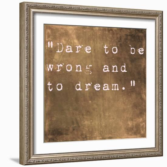 Inspirational Quote By Friedrich Von Schiller On Earthy Brown Background-nagib-Framed Art Print