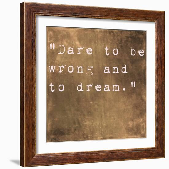 Inspirational Quote By Friedrich Von Schiller On Earthy Brown Background-nagib-Framed Art Print