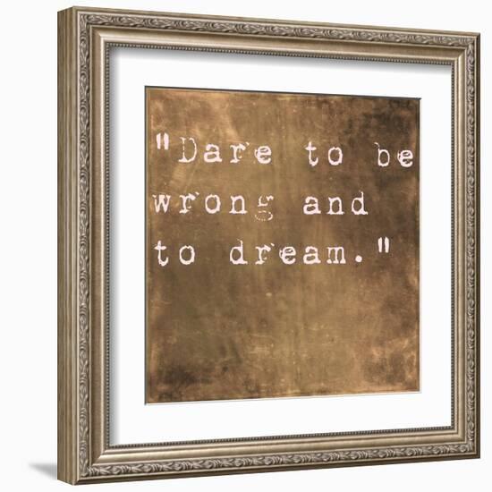 Inspirational Quote By Friedrich Von Schiller On Earthy Brown Background-nagib-Framed Art Print