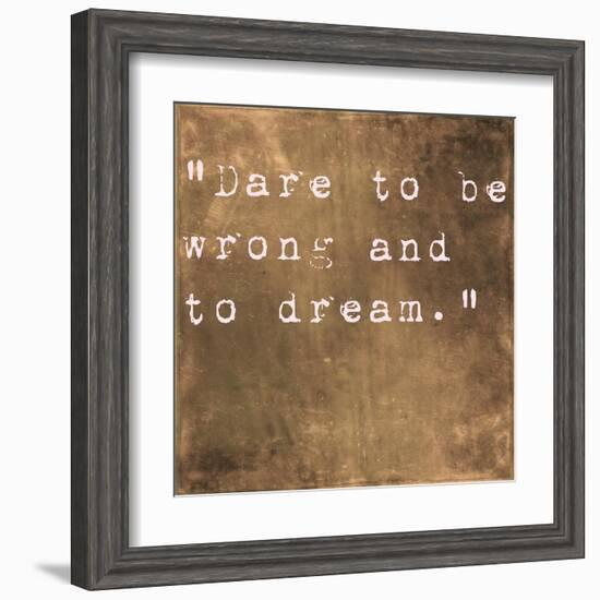 Inspirational Quote By Friedrich Von Schiller On Earthy Brown Background-nagib-Framed Art Print