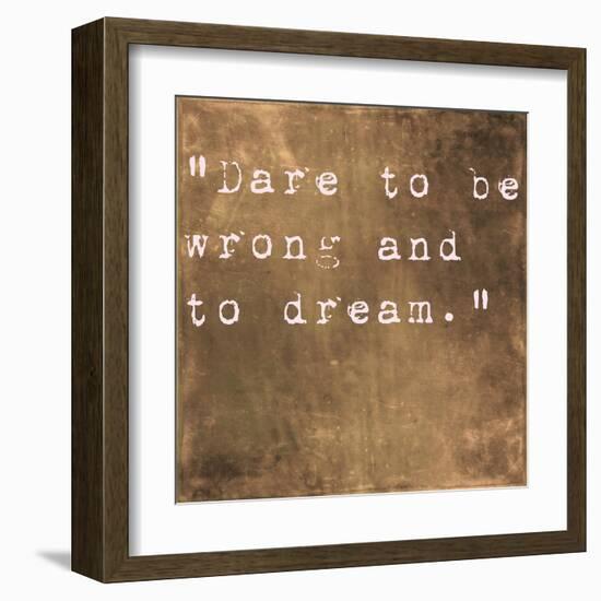 Inspirational Quote By Friedrich Von Schiller On Earthy Brown Background-nagib-Framed Art Print