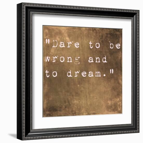 Inspirational Quote By Friedrich Von Schiller On Earthy Brown Background-nagib-Framed Art Print