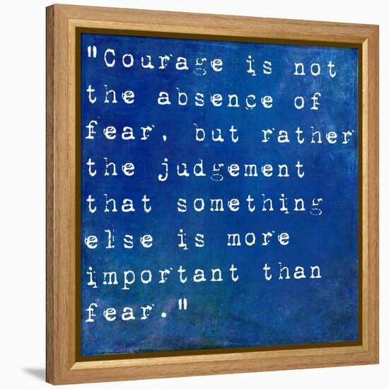 Inspirational Quote By James Neil Hollingworth On Earthy Blue Background-nagib-Framed Stretched Canvas