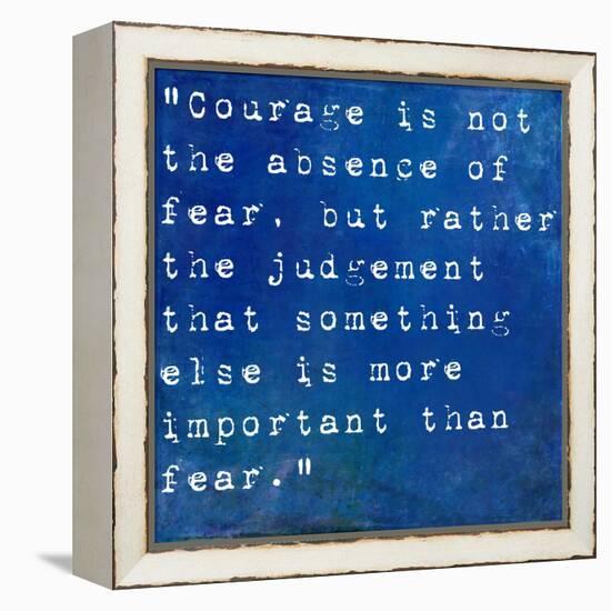 Inspirational Quote By James Neil Hollingworth On Earthy Blue Background-nagib-Framed Stretched Canvas